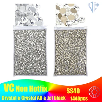 1440шт Стразы Без Исправления SS40 Flatback Glitter Crystal в Объемной Упаковке Для Украшения Одежды для Ногтей DIY