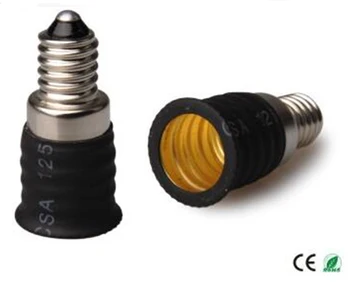 2шт Адаптер для розетки E10-E14 Преобразователь держателя лампы E10 в E14 установите Стандартную канделябровую лампу ЕС в розетку E10