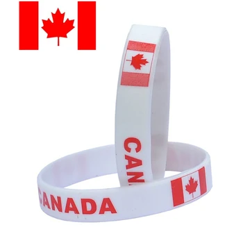 300шт Флаги стран Канады Резиновые браслеты Силиконовые браслеты