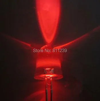 500ШТ 8 мм Красный Прозрачный Светодиодный Прозрачный Круглый Ультра Яркий Светодиодный Светоизлучающий Диодный Светильник Вода Прозрачный Диод Сквозное Отверстие
