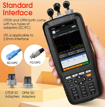 AUA 28APC/UPC Smart OTDR 1550 нм с Оптическим Рефлектометром Во Временной области OTDR с Сенсорным экраном VFL/OPM/OLS