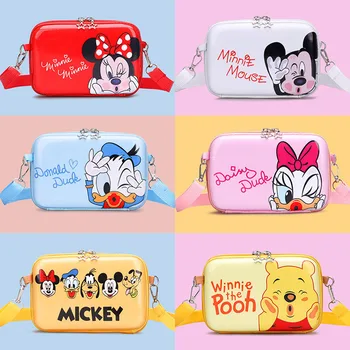 Disney Mickey Mouse Cuboid Square EVA Сумка через плечо для монет, детская сумка через плечо, Регулируемый ремень, карман для отдыха и путешествий.