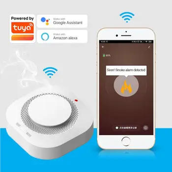 Smart Life Умный детектор дыма для Amazon Alexa / Google Assistant, напоминание о детекторе дыма, мобильное приложение, датчик детектора дыма