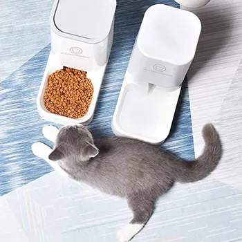 Автоматическая кормушка для домашних собак и кошек Съемный дозатор воды для собак и кошек Устройство для подачи корма для кошек и собак зоотовары большой емкости