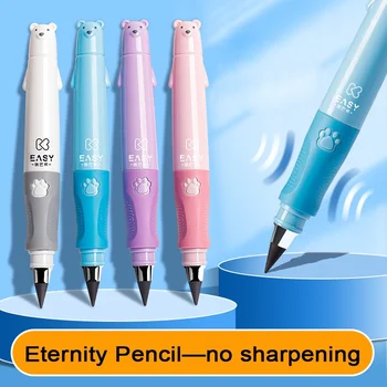Бесконечный карандаш, цветные карандаши Kawaii, Маленький Белый Мишка, держатель ручки для рисования эскизов, подарочная упаковка, школьные принадлежности, канцелярские принадлежности