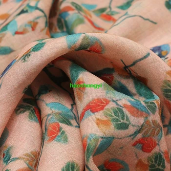 Высококачественная ткань ramie с фирменным принтом, простая и стильная ткань для летнего платья-халата