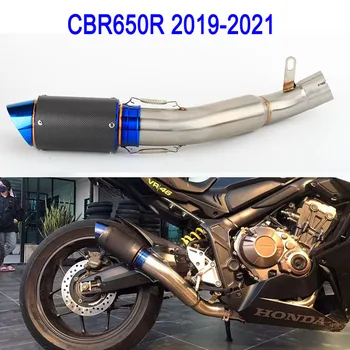 Для Honda CB650F CB650R CBR650R 2019 2020 2021 Годы Слипоны Выхлопная Труба Мотоцикла Выхлопные Системы Труба Из Углеродного Волокна Глушитель