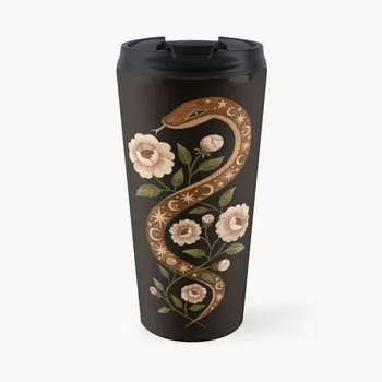 Дорожная кофейная кружка Serpent spells, кружка для кофе с бабочкой