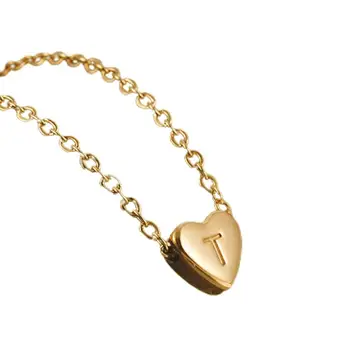 Женское ожерелье Цепочка с буквой O в виде сердца, простое изысканное ожерелье с гальваническим покрытием, ювелирные подарки