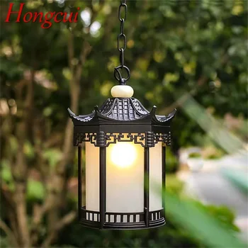 Классический Подвесной Светильник Hongcui Outdoor Retro LED Lamp Водонепроницаемый для Украшения Домашнего Коридора