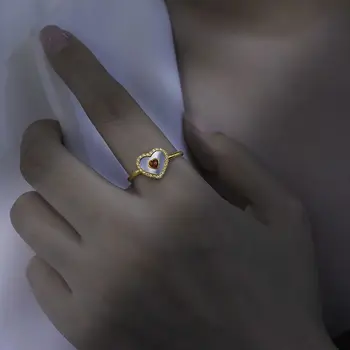 Кольцо из настоящего желтого золота 18 карат, изысканные ювелирные изделия AU750, Любовь ко Дню рождения, женский подарок, Эластичный