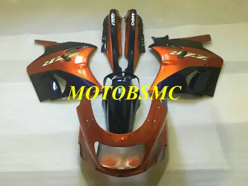 Комплект Мотоциклетных Обтекателей для KAWASAKI Ninja ZZR1100 93-03 ZZR 1100 1993 1999 2000 2001 2003 ABS Оранжево-Синий Комплект Кузова