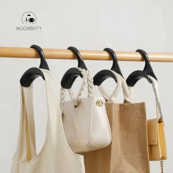 Крючки для шкафа в японском стиле, Многофункциональная вешалка-органайзер для сумок, Прочный крючок над вешалкой для шкафа, Подвесной стеллаж для хранения