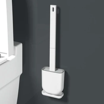 Настенный набор силиконовых щеток для унитаза Многоцелевая щетка для чистки унитаза в ванной комнате