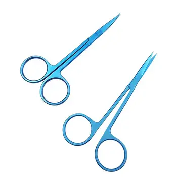 Офтальмологические инструменты из титанового сплава 1шт, прямые/изогнутые ножницы для радужки, глазные инструменты