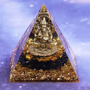 Пирамида из целебного кристалла Оргона с медной проволокой; Генератор энергии Ганеши для защиты от электромагнитных помех; Посредничество В оформлении домашнего офиса