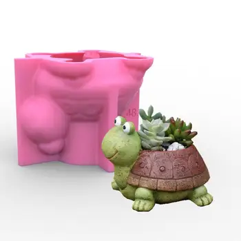 Полезная форма для мыла, термостойкая форма для маленькой черепашки своими руками, Силиконовая форма для суккулентных растений Little Turtle