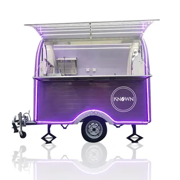 Продается уличная передвижная тележка быстрого питания для мороженого OEM 220 см, фургон с прицепом для еды