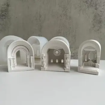 Серия Palace ГипсовоСиликоновая форма Дворцовый орнамент, форма для строительства замков, изготовление ремесел, Формы для литья из гипсовой смолы для ароматерапии