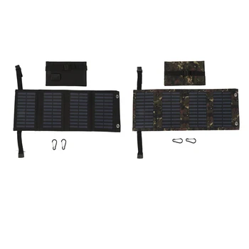 Складная солнечная панель, экологически чистая, высокоэффективная солнечная панель 5,5 В IP65, водонепроницаемая, 20 Вт, монокристаллическая с USB-портом