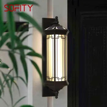 Солнечный настенный светильник SOFITY, современные уличные бра, светодиодные водонепроницаемые IP65 для дома, виллы, балкона, двора.