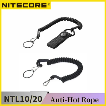 Тактический ремешок для фонарика Nitecore NTL10 NTL20, кольцо из перфорированной нержавеющей стали, Страховочный трос для лампы диаметром 25,4 мм