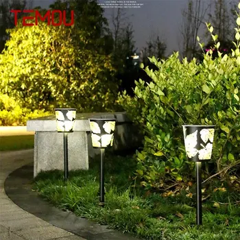 Уличный светильник для газона TEMOU Креативный солнечный водонепроницаемый IP65 светодиодный садовый современный светильник для дома