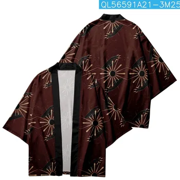Японский кардиган Harajuku Модный дизайн Женщины Мужчины Хаори Традиционное Кимоно Косплей Юката Азиатская одежда