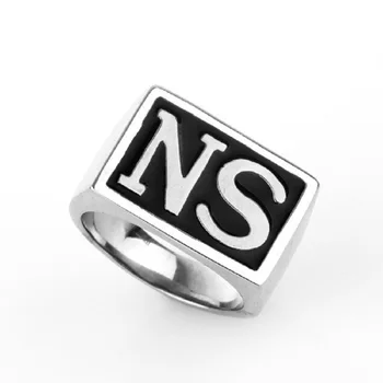 NS Мужское кольцо-печатка Gothic Biker SONS из нержавеющей стали 316L серебристого цвета, мужские ювелирные изделия