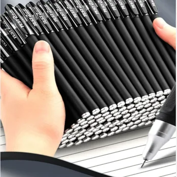 Матовые ручки для письма Набор шариковых ручек 0,5 мм Черный Оригинальность для девочек мальчиков Подарок школьникам с мультяшным рисунком