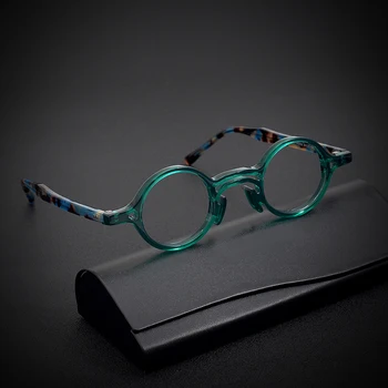 Ретро Маленькие круглые оправы для оптических очков Для мужчин и женщин, винтажные очки для близорукости, рецептурные очки из высококачественного ацетата, модные очки