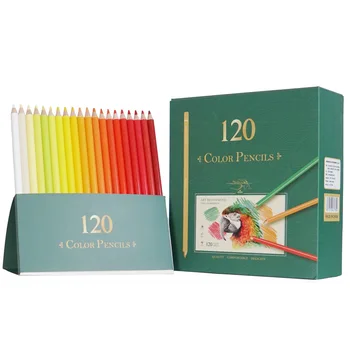 Цветные карандаши в подарочной коробке, 120 цветных карандашей для взрослых художников, уникальные художественные карандаши на масляной основе, рождественские подарки на День рождения
