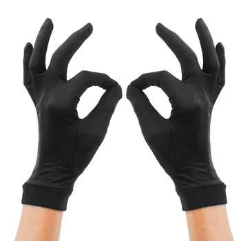 Элегантные женские высококачественные трикотажные перчатки из 100 шелка, летние анти-УФ тонкие дышащие увлажняющие перчатки для сна A60