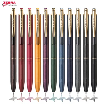 Японские выдвижные Металлические гелевые ручки ZEBRA SARASA Grand, тонкая ручка для подписи 0,5 мм, чернила 11 винтажных цветов, бизнес-офис, школа
