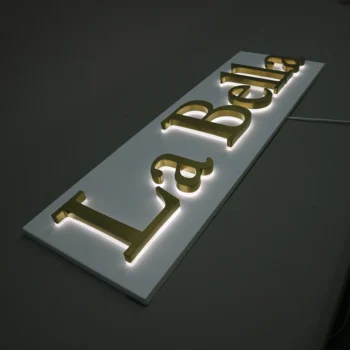 логотип со светодиодным логотипом на наружной вывеске компании дизайн логотипа